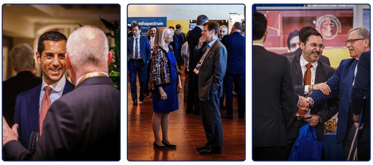 Image showing attendees smiling and networking at CMA Shipping 2024
